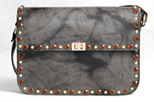 Leather tote bag